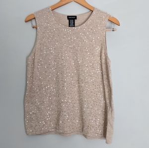 Lord and Taylor embellished sleeveless top